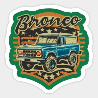 Retro 1987-1991 Ford Bronco w/Tires Sticker